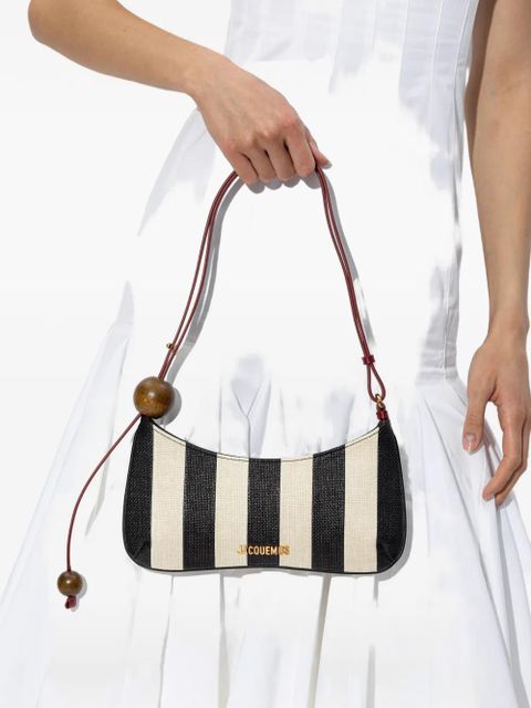 Jacquemus The Bisou Perle striped shoulder bag - Black - zdjęcie produktu nr 2