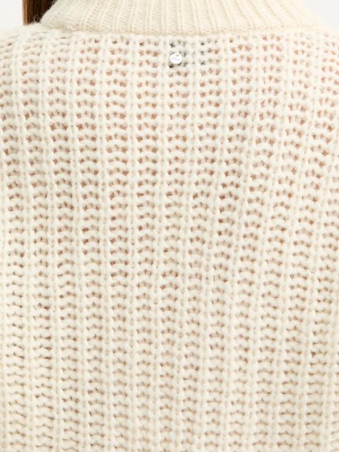 BOSS Orange sweter z dodatkiem wełny damski kolor beżowy 50548951