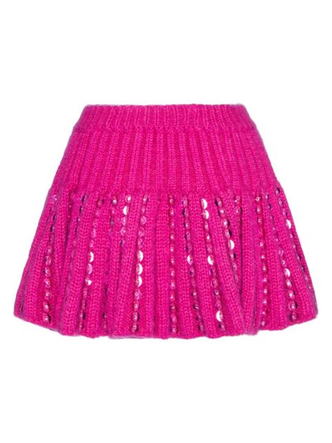 Valentino Garavani embroidered knitted mini skirt - Pink - zdjęcie produktu nr 2