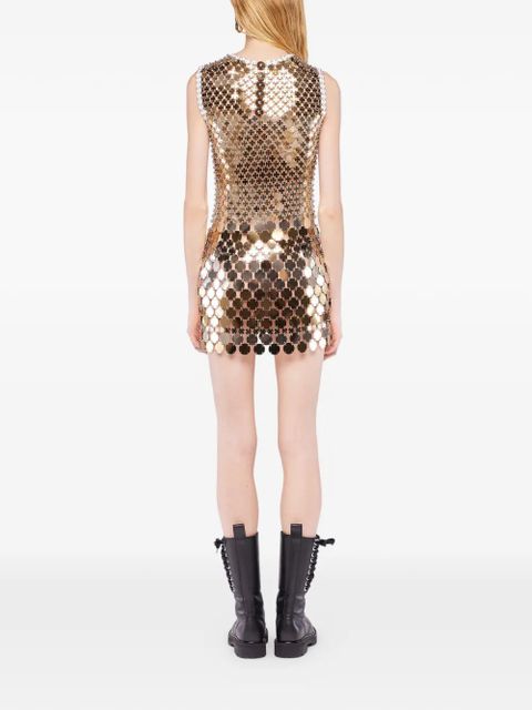 Rabanne stud assembly mini dress - Gold