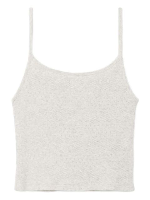 RE/DONE pointelle spaghetti-strap top - White - zdjęcie produktu nr 2