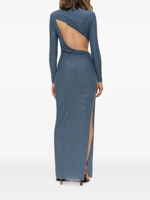 Self-Portrait rhinestone-embellished dress - Blue