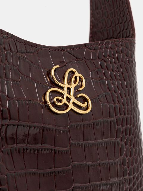 Luisa Spagnoli torebka skórzana kolor bordowy 542513