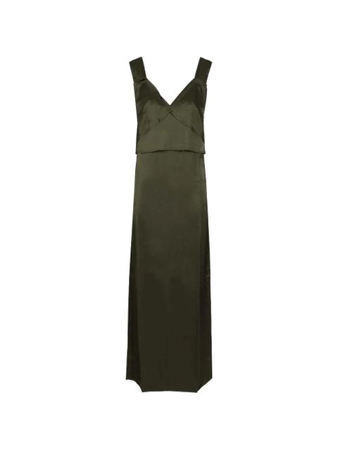 TOTEME V-neck slip dress - Green - zdjęcie produktu nr 1