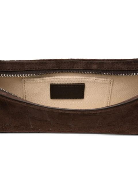 Jacquemus Le Bisou crocodile-effect wood-bead shoulder bag - Brown