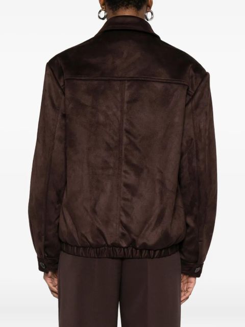 The Frankie Shop button-fastening pocket jacket - Brown