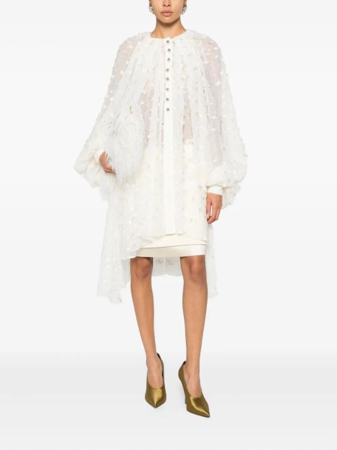 Lanvin button-fastening ruffled blouse - White