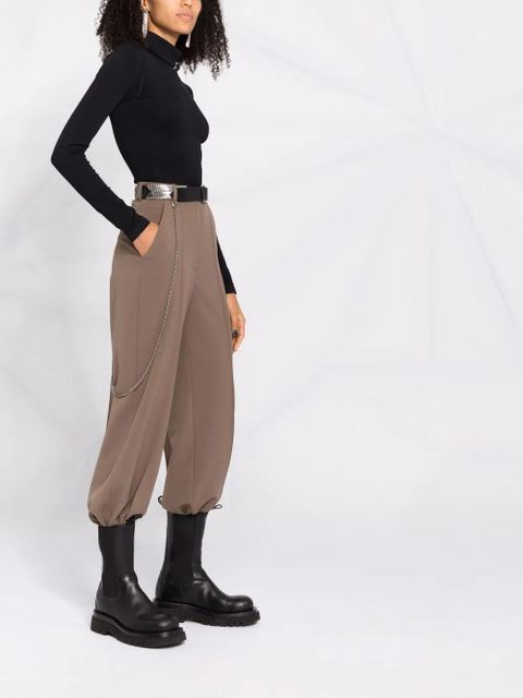 MISBHV funnel-neck fitted top - Black