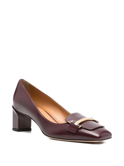 Tod's 55mm block-heel leather pumps - Purple - zdjęcie produktu nr 2