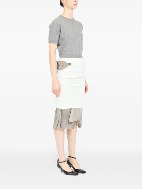 Maison Margiela layered knee-length skirt - White - zdjęcie produktu nr 2