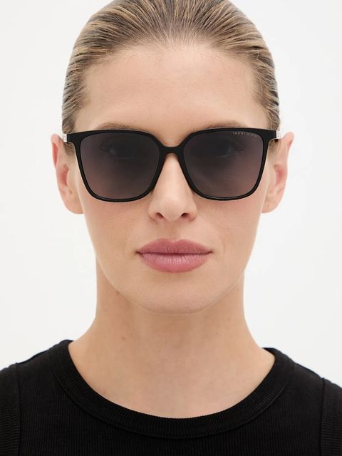 Tommy Hilfiger okulary przeciwsłoneczne damskie kolor czarny TH 2292/S