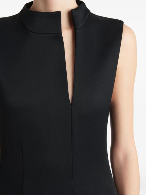 KHAITE slit-detail sleeveless midi dress - Black