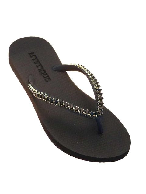 MYSTIQUE SHOES - Czarne klapki Pasadena