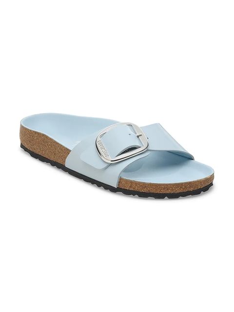 Birkenstock klapki Madrid Big Buckle damskie kolor niebieski 1030364 - zdjęcie produktu nr 2