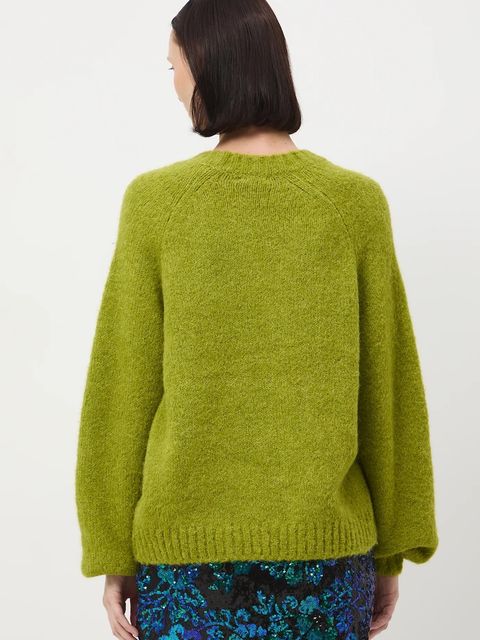 Medicine sweter z wełną alpaki kolor zielony