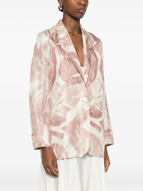Alysi Monopetto floral single-breasted jacket - Neutrals