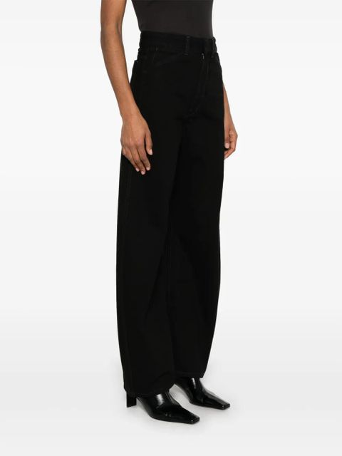 LEMAIRE high-waisted curved jeans - Black