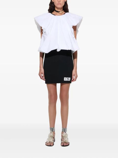 PUCCI label-embellished ribbed mini skirt - Black - zdjęcie produktu nr 2