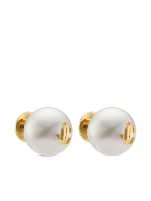 Jimmy Choo maxi pearl studs earrings - White