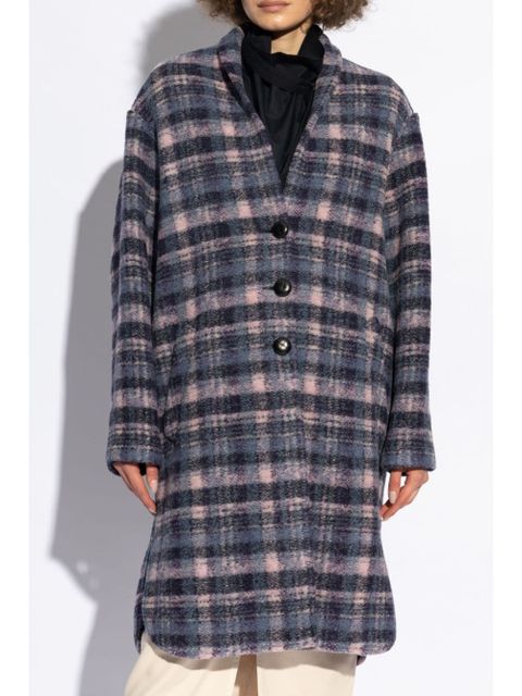 MARANT ÉTOILE Gabriel checked coat - Blue - zdjęcie produktu nr 2