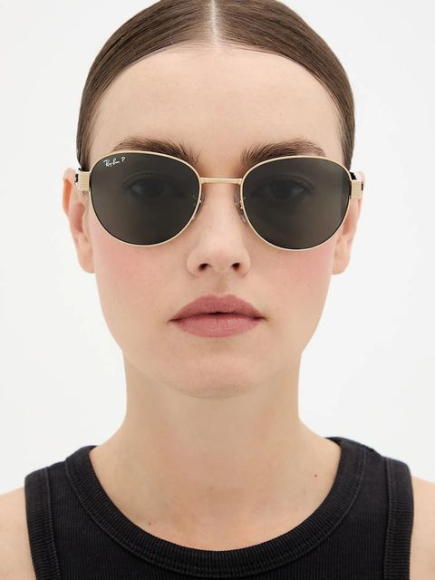 Ray-Ban okulary przeciwsłoneczne kolor złoty 0RB3766CH