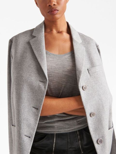 Prada single-breasted cashmere blazer - Grey
