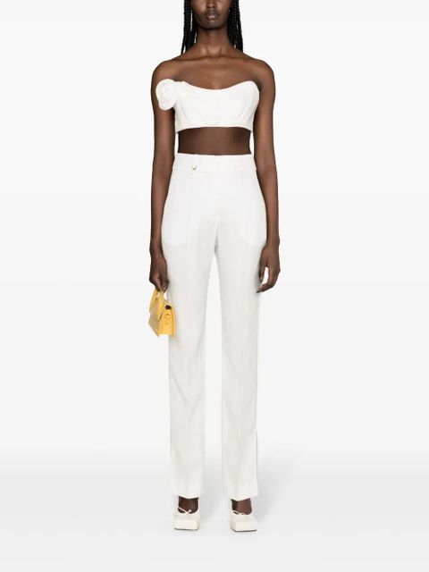 Jacquemus Le Pantalon Tibau straight-leg trousers - White