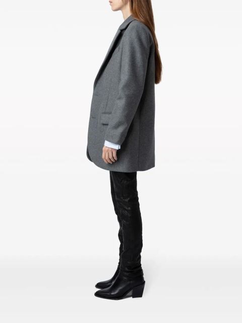 Zadig&Voltaire Violet single-breasted coat - Grey