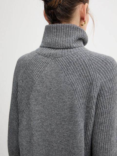 Liu Jo sukienka wełniana kolor szary mini prosta MF5063 MS009