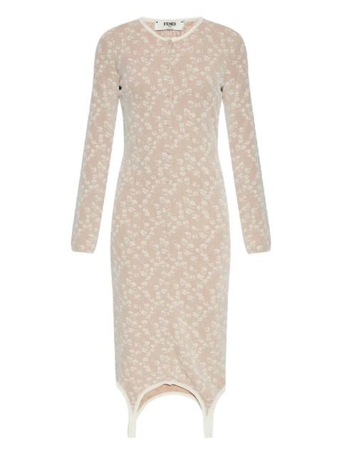 FENDI floral-motif dress - Brown - zdjęcie produktu nr 1