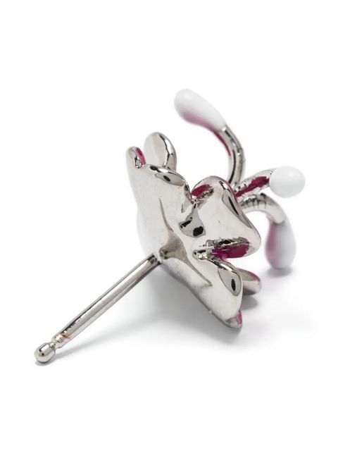 Marni flower-motif stud earrings - Silver