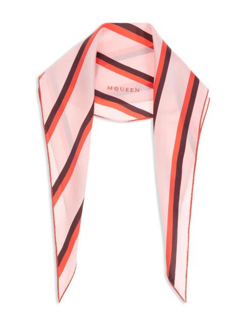 Alexander McQueen College Stripe scarf - Pink - zdjęcie produktu nr 1