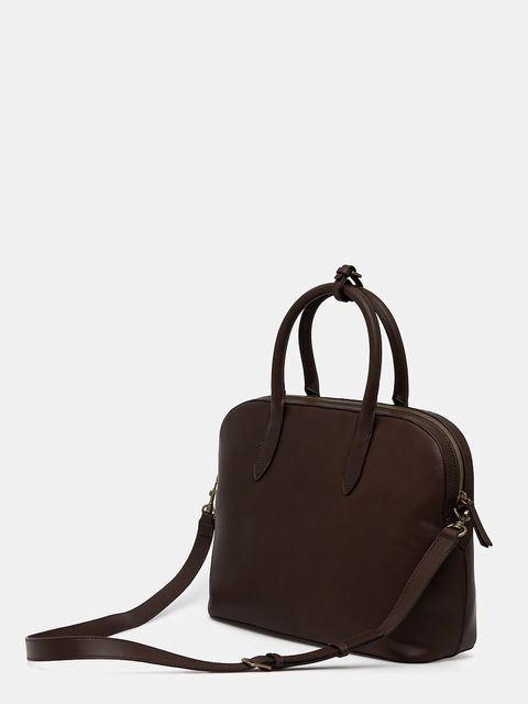 Marc O'Polo torebka skórzana kolor brązowy 5000009167 - zdjęcie produktu nr 2