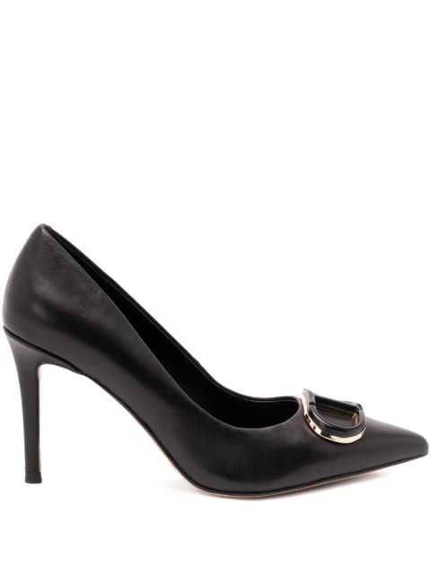 TWINSET 90mm leather pointed-toe pumps - Black - zdjęcie produktu nr 1