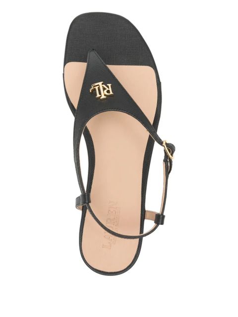 Lauren Ralph Lauren thong-strap logo-detail sandals - Black