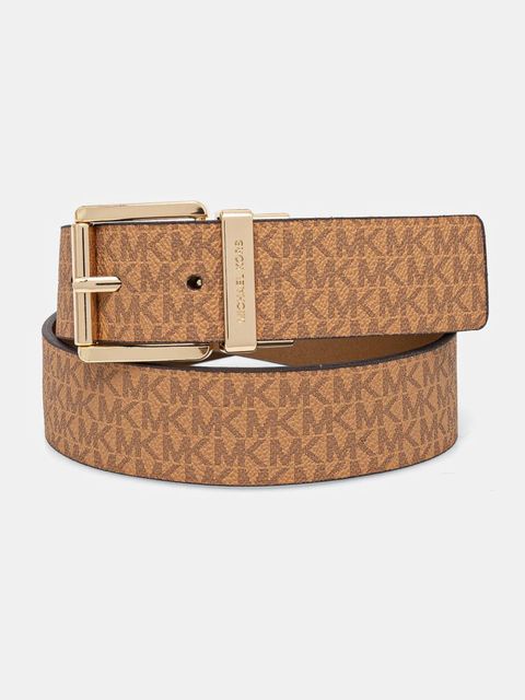 MICHAEL Michael Kors pasek dwustronny damski kolor brązowy