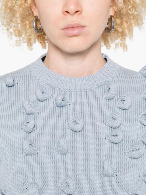JW Anderson textured-pompom sweater - Blue