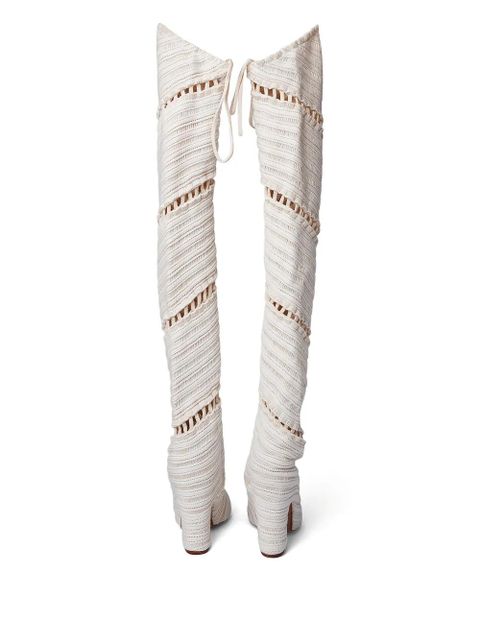 Isa Boulder Amend knee-length boots - White