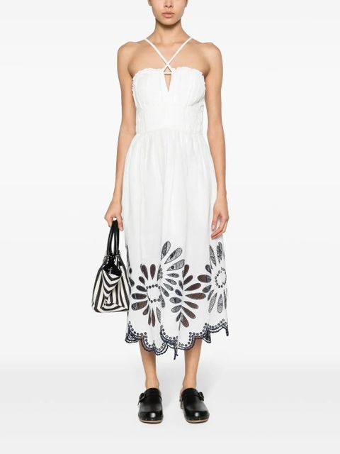 Ulla Johnson Beatrice broderie-anglaise midi dress - White - zdjęcie produktu nr 2
