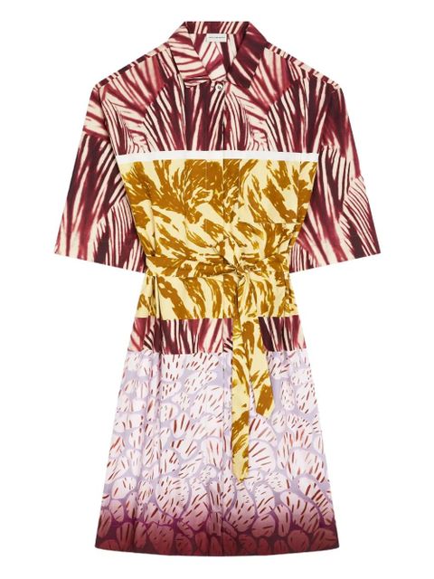 DRIES VAN NOTEN tropical-print wrap dress - Red - zdjęcie produktu nr 1