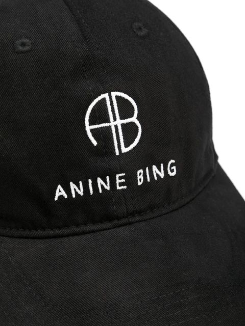 ANINE BING Jeremy embroidered-logo baseball cap - Black - zdjęcie produktu nr 2