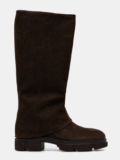 Copenhagen kozaki nubukowe damskie kolor brązowy na płaskim obcasie CPH554 nabuc - zdjęcie produktu nr 2