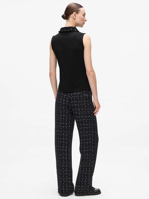 Karl Lagerfeld top z domieszką wełny kolor czarny A4W17038 - zdjęcie produktu nr 2