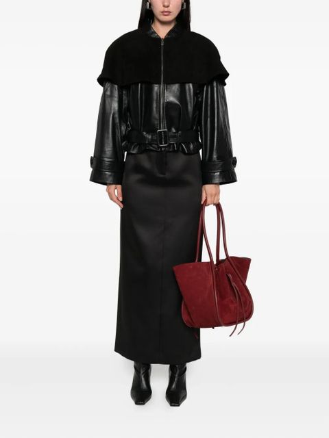 ducie Rose leather jacket - Black