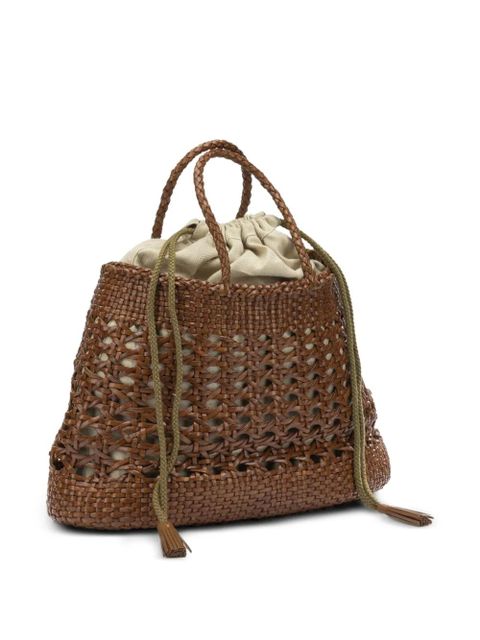 DRAGON DIFFUSION Santa Cano woven leather tote bag - Brown