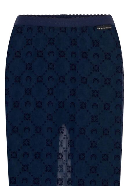 Marine Serre moonogram mesh trousers - Blue - zdjęcie produktu nr 2