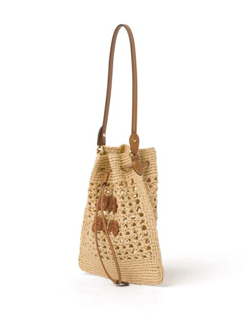 Miu Miu woven raffia mini bag - Neutrals - zdjęcie produktu nr 2