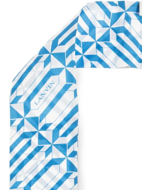 Lanvin geometric print scarf - Blue