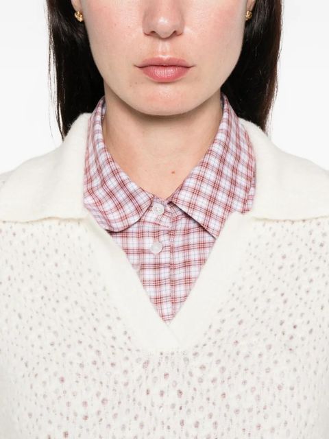 MC2 Saint Barth pointelle V-neck sweater - Neutrals