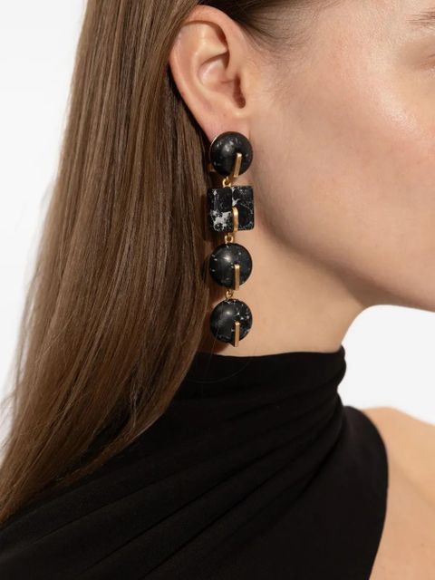 Cult Gaia geometric drop earrings - Black
